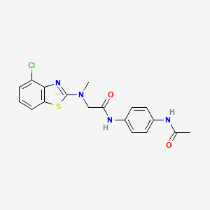 N-(4-acetamidophenyl)-2-((4-chlorobenzo[d]thiazol-2-yl)(methyl)amino)acetamide