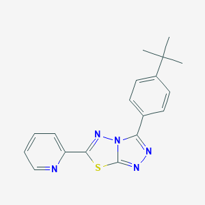 molecular formula C18H17N5S B294774 3-(4-Tert-butylphenyl)-6-pyridin-2-yl-[1,2,4]triazolo[3,4-b][1,3,4]thiadiazole 