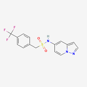 N-(pyrazolo[1,5-a]pyridin-5-yl)-1-(4-(trifluoromethyl)phenyl)methanesulfonamide