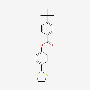 molecular formula C20H22O2S2 B2947741 [4-(1,3-Dithiolan-2-yl)phenyl] 4-tert-butylbenzoate CAS No. 261928-90-9
