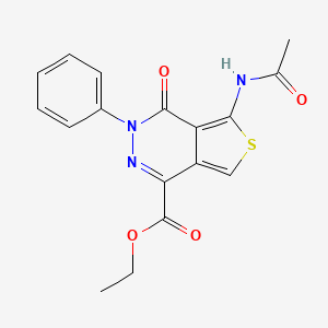 Ethyl 5-acetamido-4-oxo-3-phenylthieno[3,4-d]pyridazine-1-carboxylate