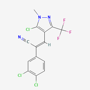 (Z)-3-[5-chloro-1-methyl-3-(trifluoromethyl)pyrazol-4-yl]-2-(3,4-dichlorophenyl)prop-2-enenitrile