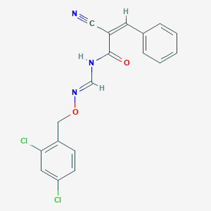 2-cyano-N-({[(2,4-dichlorobenzyl)oxy]imino}methyl)-3-phenylacrylamide