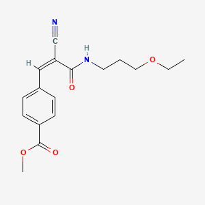 Methyl 4-[(Z)-2-cyano-3-(3-ethoxypropylamino)-3-oxoprop-1-enyl]benzoate