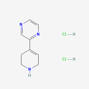 molecular formula C9H13Cl2N3 B2947755 2-(1,2,3,6-Tetrahydropyridin-4-yl)pyrazine dihydrochloride CAS No. 2140866-93-7