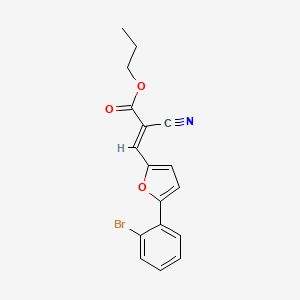 (E)-propyl 3-(5-(2-bromophenyl)furan-2-yl)-2-cyanoacrylate