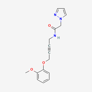 N-(4-(2-methoxyphenoxy)but-2-yn-1-yl)-2-(1H-pyrazol-1-yl)acetamide