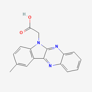 molecular formula C17H13N3O2 B2947765 (9-Methyl-indolo[2,3-b]quinoxalin-6-yl)-acetic acid CAS No. 612041-05-1