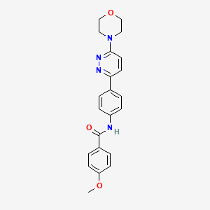 4-methoxy-N-(4-(6-morpholinopyridazin-3-yl)phenyl)benzamide