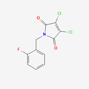 molecular formula C11H6Cl2FNO2 B2947777 3,4-dichloro-1-[(2-fluorophenyl)methyl]-2,5-dihydro-1H-pyrrole-2,5-dione CAS No. 112749-47-0
