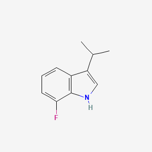 molecular formula C11H12FN B2947787 7-Fluoro-3-isopropyl-1H-indole CAS No. 1698255-96-7