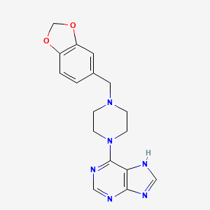 6-[4-(1,3-benzodioxol-5-ylmethyl)piperazin-1-yl]-7H-purine
