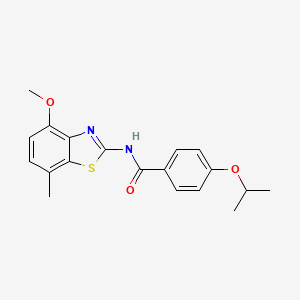 4-isopropoxy-N-(4-methoxy-7-methylbenzo[d]thiazol-2-yl)benzamide