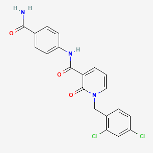 N-(4-carbamoylphenyl)-1-(2,4-dichlorobenzyl)-2-oxo-1,2-dihydropyridine-3-carboxamide