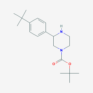 molecular formula C19H30N2O2 B2947803 3-(4-Tert-butyl-phenyl)-piperazine-1-carboxylic acid tert-butyl ester CAS No. 886767-01-7