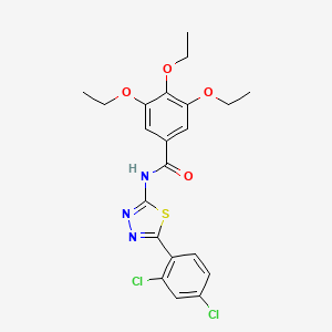 molecular formula C21H21Cl2N3O4S B2947806 N-[5-(2,4-二氯苯基)-1,3,4-噻二唑-2-基]-3,4,5-三乙氧基苯甲酰胺 CAS No. 392243-88-8