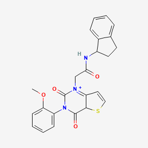 molecular formula C24H21N3O4S B2947809 N-(2,3-二氢-1H-茚-1-基)-2-[3-(2-甲氧基苯基)-2,4-二氧代-1H,2H,3H,4H-噻吩并[3,2-d]嘧啶-1-基]乙酰胺 CAS No. 1260926-48-4