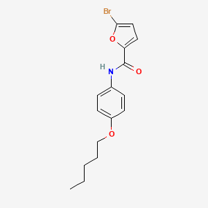 molecular formula C16H18BrNO3 B2947810 5-bromo-N-(4-(pentyloxy)phenyl)furan-2-carboxamide CAS No. 313517-60-1