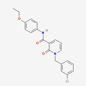 molecular formula C21H19ClN2O3 B2947817 1-(3-氯苄基)-N-(4-乙氧苯基)-2-氧代-1,2-二氢吡啶-3-甲酰胺 CAS No. 946222-25-9