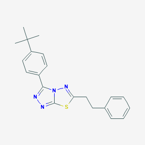 molecular formula C21H22N4S B294782 3-(4-Tert-butylphenyl)-6-(2-phenylethyl)[1,2,4]triazolo[3,4-b][1,3,4]thiadiazole 