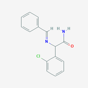 2-(2-chlorophenyl)-2-[(E)-(phenylmethylidene)amino]acetamide