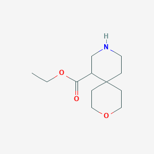 molecular formula C12H21NO3 B2947834 Ethyl 3-oxa-9-azaspiro[5.5]undecane-11-carboxylate CAS No. 2287342-40-7
