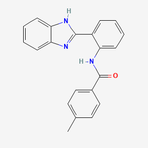 molecular formula C21H17N3O B2947841 N-(2-(1H-benzo[d]imidazol-2-yl)phenyl)-4-methylbenzamide CAS No. 313534-05-3