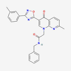 molecular formula C27H23N5O3 B2947842 N-cyclopropyl-3-[4-(2-{[4-(methylsulfonyl)phenyl]amino}-2-oxoethyl)-3-oxo-3,4-dihydroquinoxalin-2-yl]propanamide CAS No. 1029770-42-0