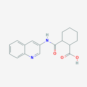 molecular formula C17H18N2O3 B2947854 2-[(3-Quinolinylamino)carbonyl]cyclohexanecarboxylic acid CAS No. 2305333-90-6