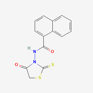 N-(4-oxo-2-sulfanylidene-1,3-thiazolidin-3-yl)naphthalene-1-carboxamide