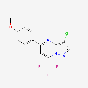 3-Chloro-5-(4-methoxyphenyl)-2-methyl-7-(trifluoromethyl)pyrazolo[1,5-a]pyrimidine