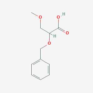 molecular formula C11H14O4 B2947863 3-Methoxy-2-phenylmethoxypropanoic acid CAS No. 1697814-42-8