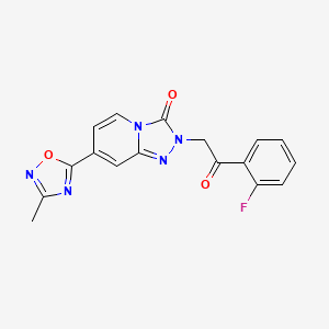 molecular formula C17H12FN5O3 B2947865 2-(2-(2-fluorophenyl)-2-oxoethyl)-7-(3-methyl-1,2,4-oxadiazol-5-yl)-[1,2,4]triazolo[4,3-a]pyridin-3(2H)-one CAS No. 1396631-77-8