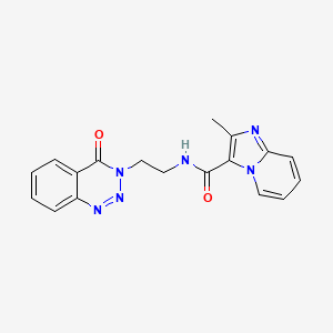 molecular formula C18H16N6O2 B2947868 2-methyl-N-(2-(4-oxobenzo[d][1,2,3]triazin-3(4H)-yl)ethyl)imidazo[1,2-a]pyridine-3-carboxamide CAS No. 1903687-51-3