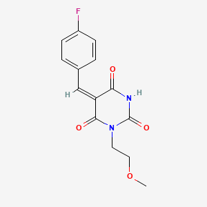 5-[(E)-(4-fluorophenyl)methylidene]-1-(2-methoxyethyl)-2,4,6(1H,3H,5H)-pyrimidinetrione