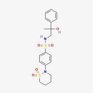 4-(1,1-dioxido-1,2-thiazinan-2-yl)-N-(2-hydroxy-2-phenylpropyl)benzenesulfonamide