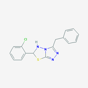 molecular formula C16H13ClN4S B294788 3-Benzyl-6-(2-chlorophenyl)-5,6-dihydro[1,2,4]triazolo[3,4-b][1,3,4]thiadiazole 