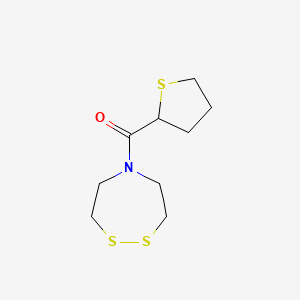 molecular formula C9H15NOS3 B2947880 1,2,5-Dithiazepan-5-yl(thiolan-2-yl)methanone CAS No. 2176267-36-8