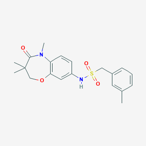 molecular formula C20H24N2O4S B2947883 1-m-tolyl-N-(3,3,5-trimethyl-4-oxo-2,3,4,5-tetrahydrobenzo[b][1,4]oxazepin-8-yl)methanesulfonamide CAS No. 922041-40-5
