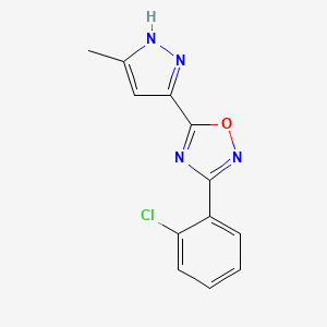 3-(2-chlorophenyl)-5-(3-methyl-1H-pyrazol-5-yl)-1,2,4-oxadiazole