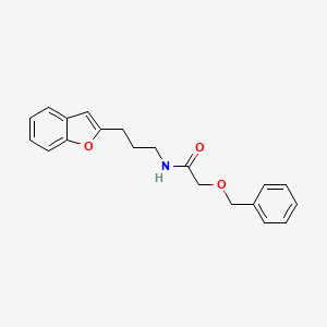 molecular formula C20H21NO3 B2947906 N-(3-(benzofuran-2-yl)propyl)-2-(benzyloxy)acetamide CAS No. 2034457-74-2