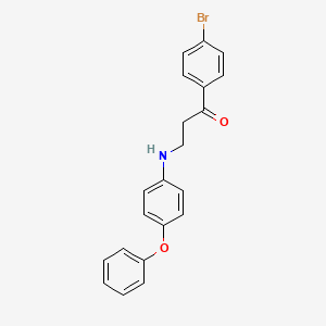 molecular formula C21H18BrNO2 B2947910 1-(4-Bromophenyl)-3-(4-phenoxyanilino)-1-propanone CAS No. 477334-11-5
