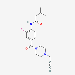 N-[2-Fluoro-4-(4-prop-2-ynylpiperazine-1-carbonyl)phenyl]-3-methylbutanamide