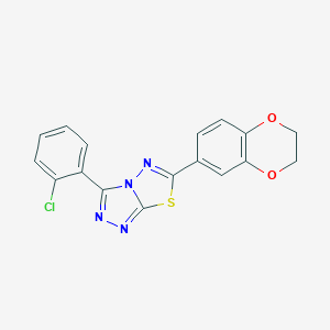 3-(2-Chlorophenyl)-6-(2,3-dihydro-1,4-benzodioxin-6-yl)[1,2,4]triazolo[3,4-b][1,3,4]thiadiazole