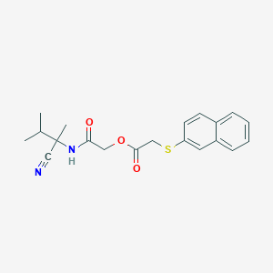 molecular formula C20H22N2O3S B2947933 [(1-Cyano-1,2-dimethylpropyl)carbamoyl]methyl 2-(naphthalen-2-ylsulfanyl)acetate CAS No. 875324-68-8