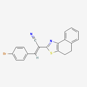 molecular formula C20H13BrN2S B2947935 (E)-3-(4-溴苯基)-2-(4,5-二氢苯并[e][1,3]苯并噻唑-2-基)丙-2-烯腈 CAS No. 333319-19-0