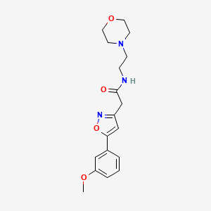 2-(5-(3-methoxyphenyl)isoxazol-3-yl)-N-(2-morpholinoethyl)acetamide