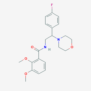 molecular formula C21H25FN2O4 B2947946 N-(2-(4-fluorophenyl)-2-morpholinoethyl)-2,3-dimethoxybenzamide CAS No. 941940-74-5
