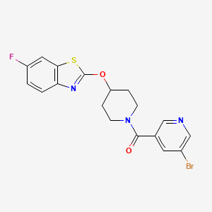 (5-Bromopyridin-3-yl)(4-((6-fluorobenzo[d]thiazol-2-yl)oxy)piperidin-1-yl)methanone