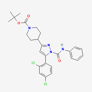 Tert-butyl 4-[5-(2,4-dichlorophenyl)-1-(phenylcarbamoyl)pyrazol-3-yl]piperidine-1-carboxylate